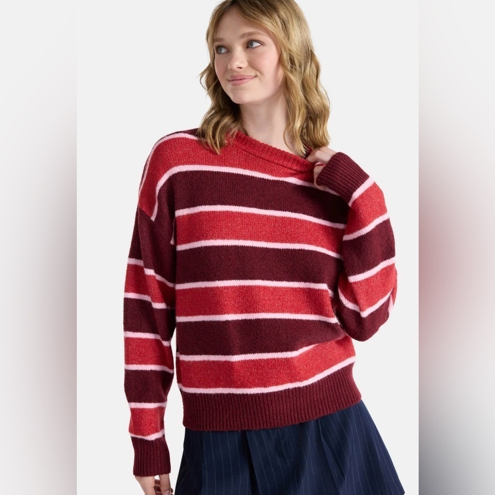 NWOT No Boundaries Netflix Stranger Things Striped Sweater